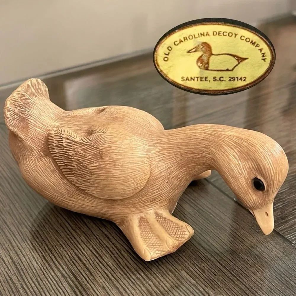 Vintage Old Carolina Decoy Company, Baby Duckling Figurine, Duck
